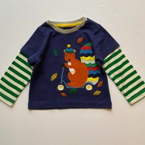 NWT Baby Boden Scooter Squirrel Tee Shirt 0-3m